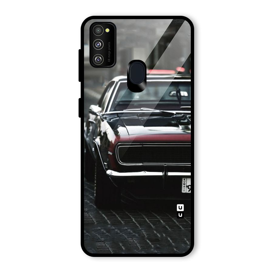 Class Vintage Car Glass Back Case for Galaxy M30s