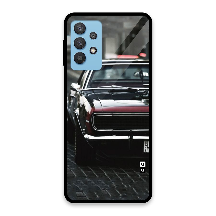 Class Vintage Car Glass Back Case for Galaxy M32 5G