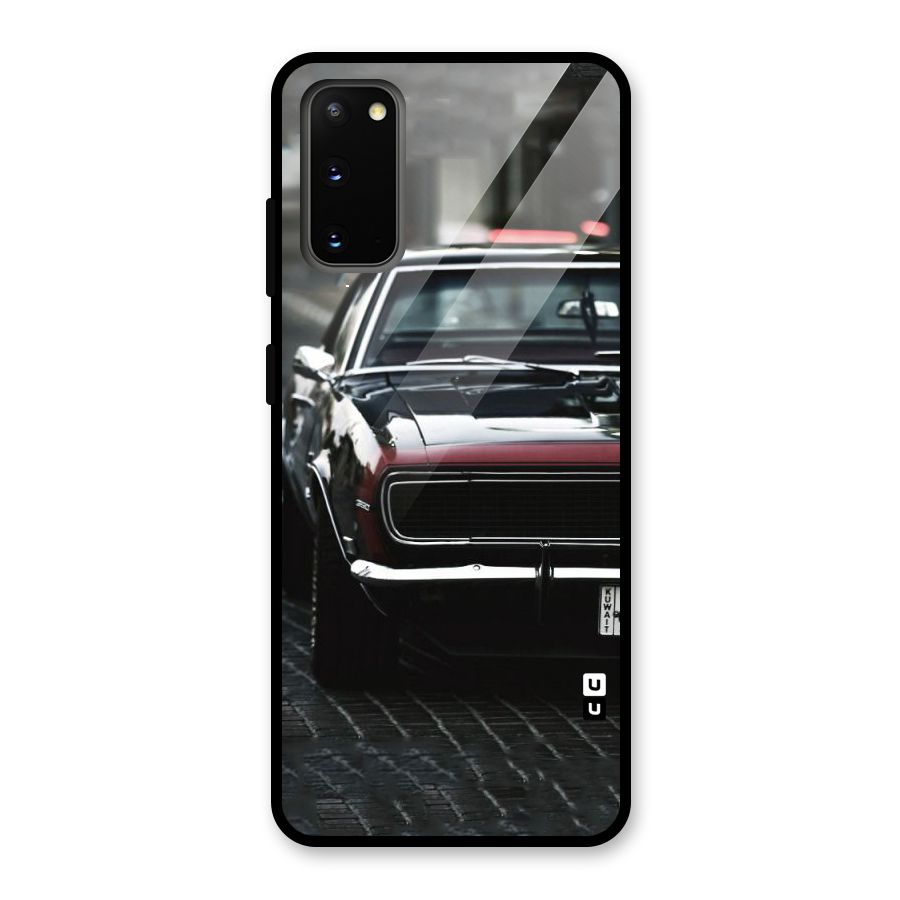 Class Vintage Car Glass Back Case for Galaxy S20