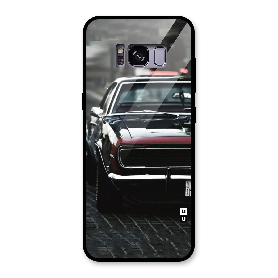 Class Vintage Car Glass Back Case for Galaxy S8