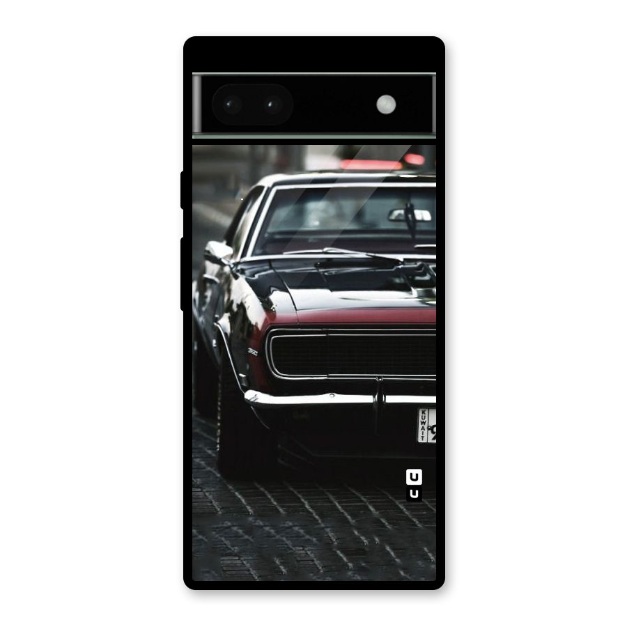 Class Vintage Car Glass Back Case for Google Pixel 6a