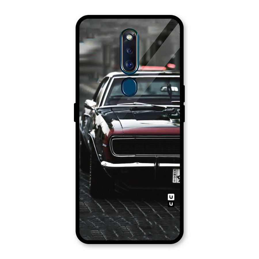 Class Vintage Car Glass Back Case for Oppo F11 Pro
