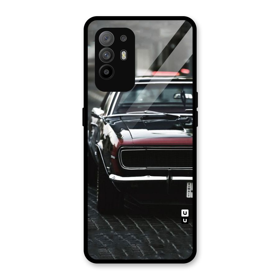 Class Vintage Car Glass Back Case for Oppo F19 Pro Plus 5G