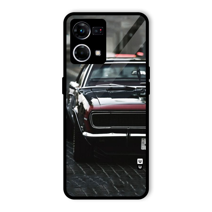 Class Vintage Car Glass Back Case for Oppo F21 Pro 4G