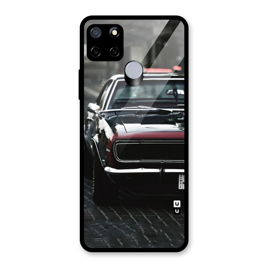 Class Vintage Car Glass Back Case for Realme C15