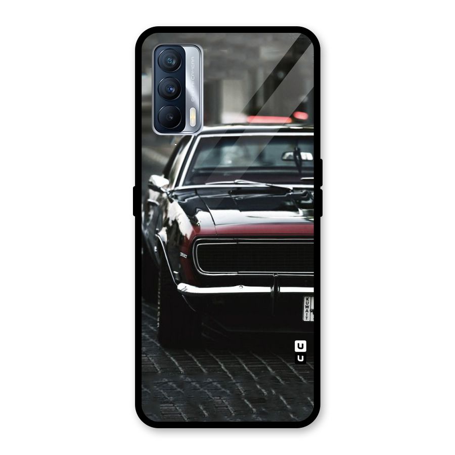 Class Vintage Car Glass Back Case for Realme X7