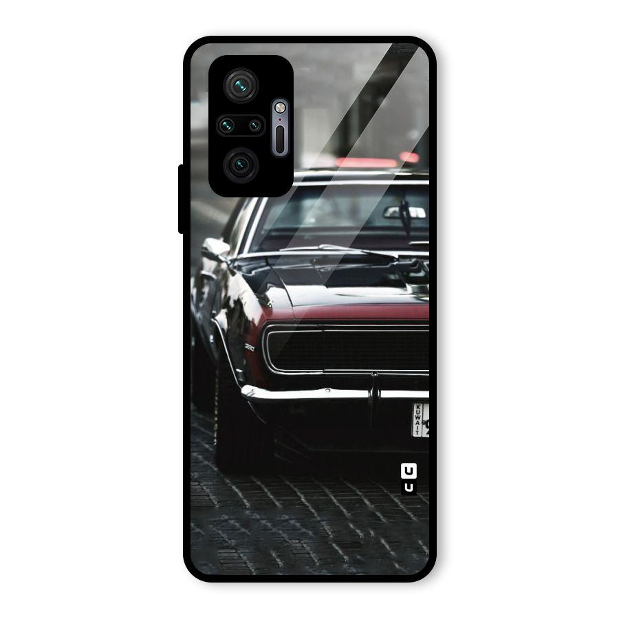 Class Vintage Car Glass Back Case for Redmi Note 10 Pro