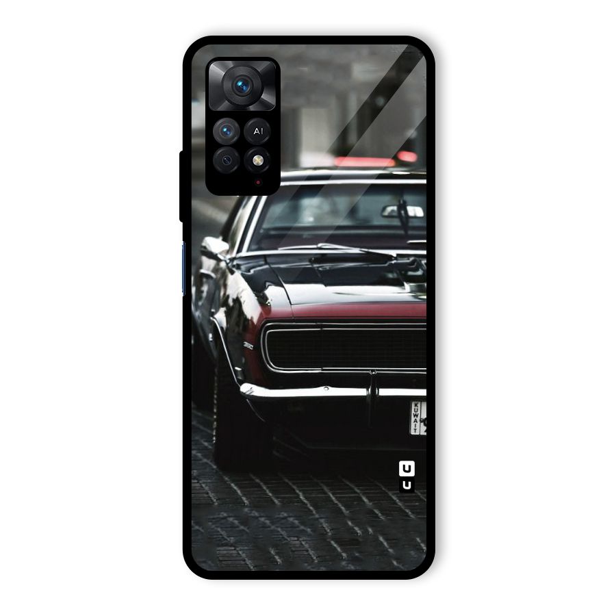 Class Vintage Car Glass Back Case for Redmi Note 11 Pro Plus 5G