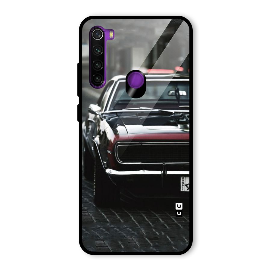 Class Vintage Car Glass Back Case for Redmi Note 8