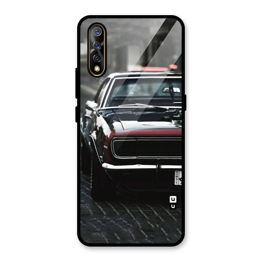 Class Vintage Car Glass Back Case for Vivo S1
