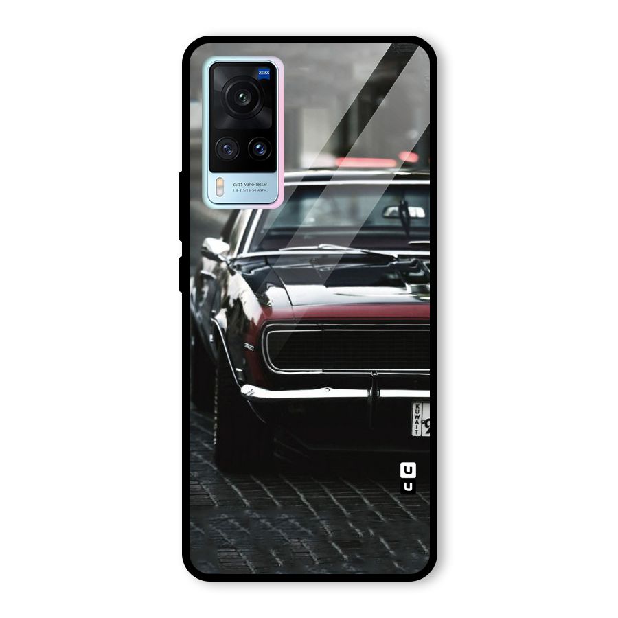 Class Vintage Car Glass Back Case for Vivo X60