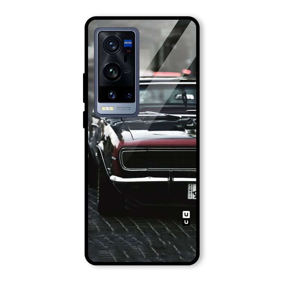 Class Vintage Car Glass Back Case for Vivo X60 Pro Plus