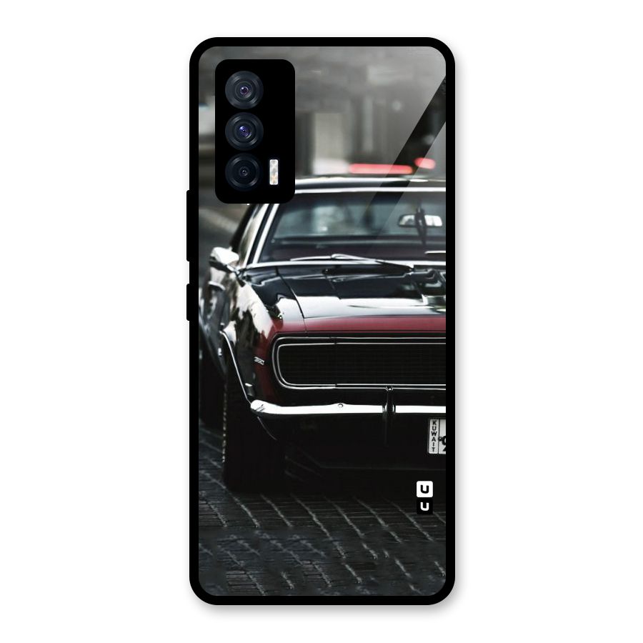 Class Vintage Car Glass Back Case for Vivo iQOO 7 5G