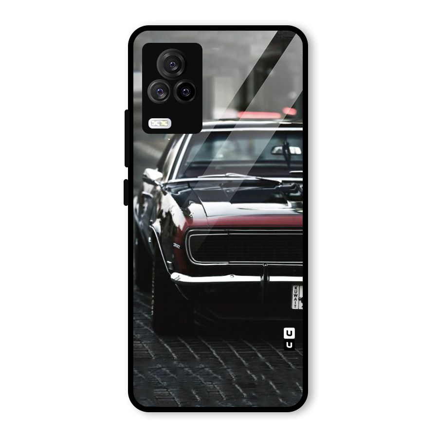 Class Vintage Car Glass Back Case for Vivo iQOO 7 Legend 5G