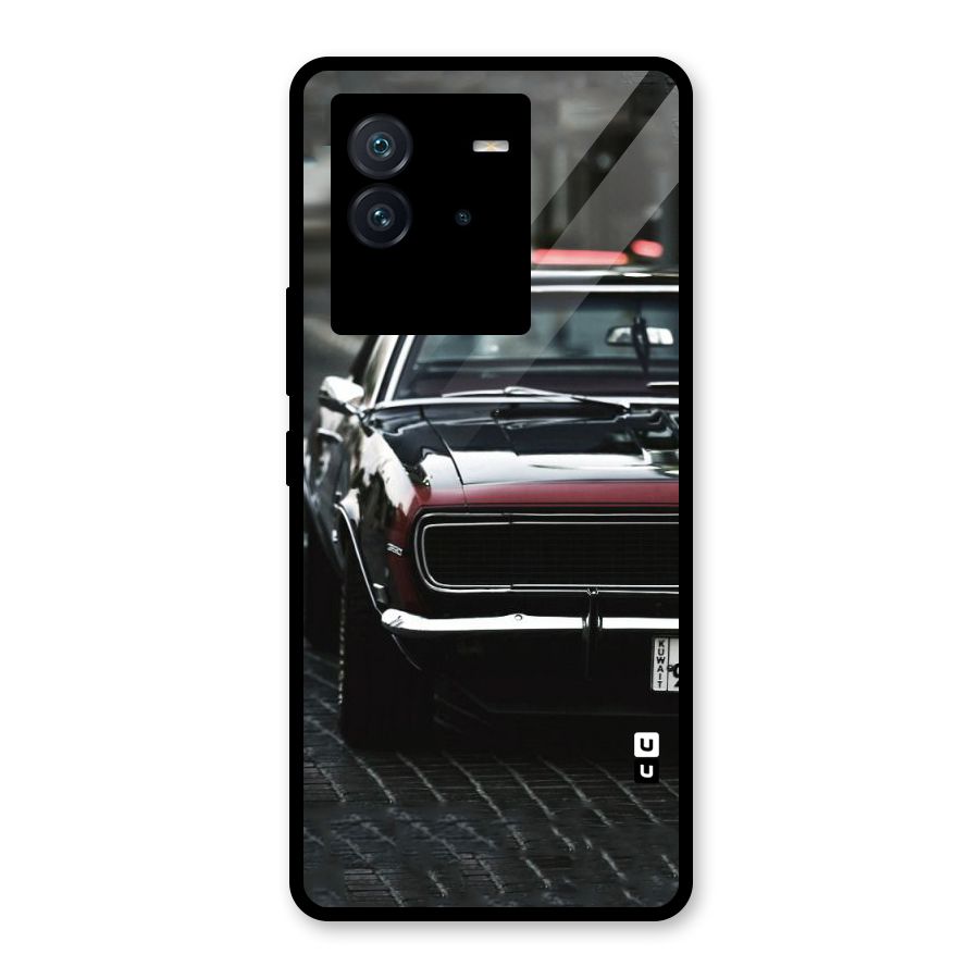 Class Vintage Car Glass Back Case for Vivo iQOO Neo 6 5G