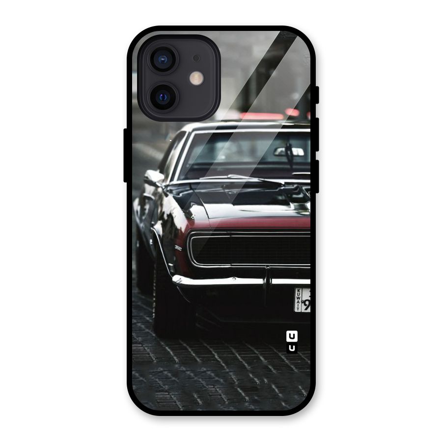 Class Vintage Car Glass Back Case for iPhone 12