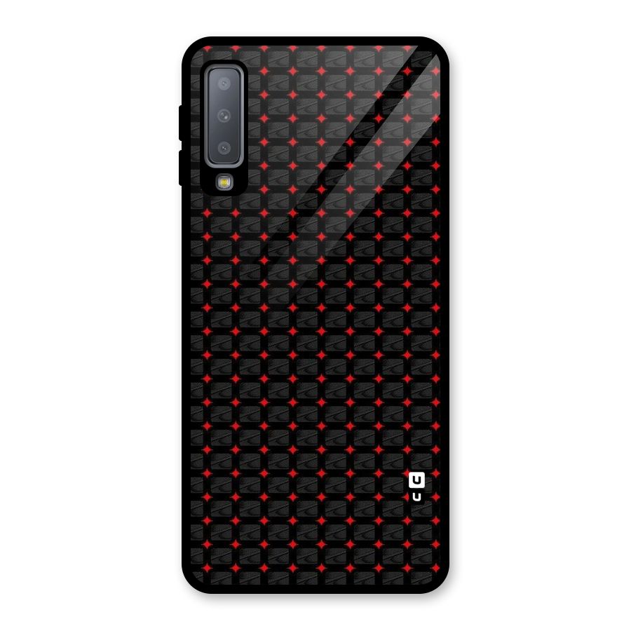Class With Polka Glass Back Case for Galaxy A7 (2018)