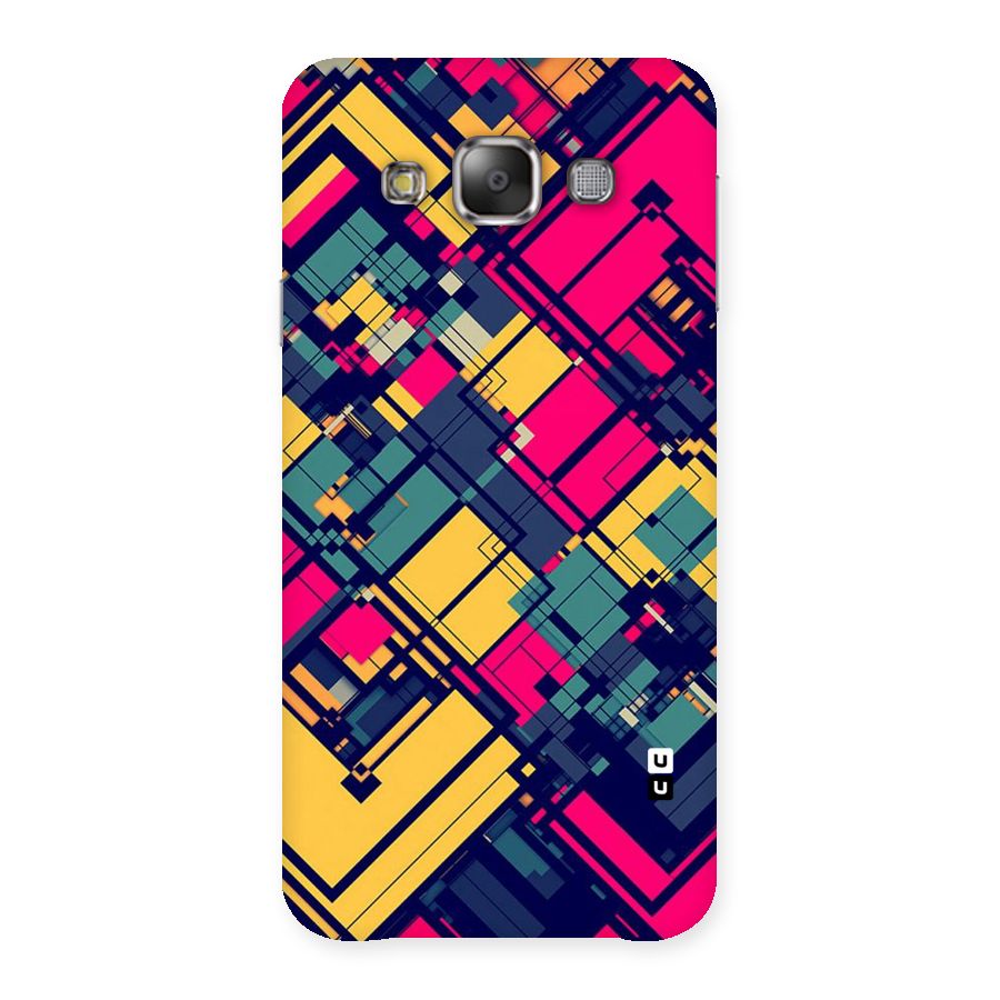 Classic Abstract Coloured Back Case for Galaxy E7