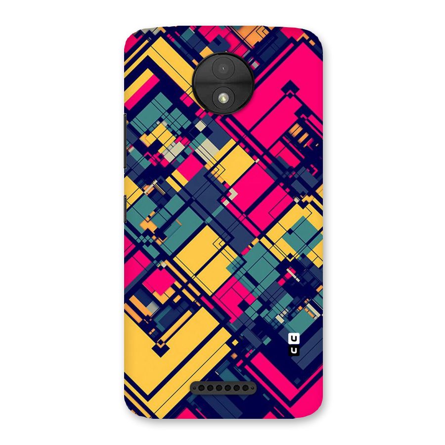 Classic Abstract Coloured Back Case for Moto C