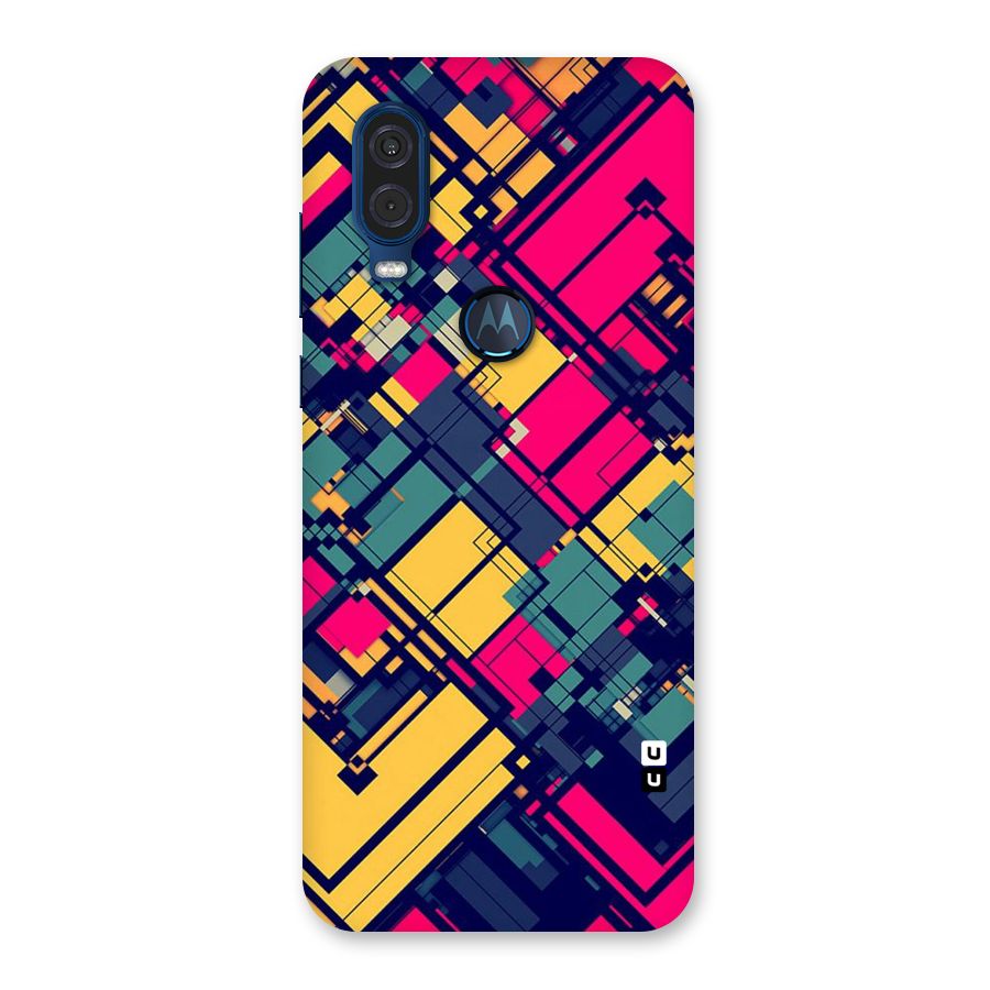 Classic Abstract Coloured Back Case for Motorola One Vision