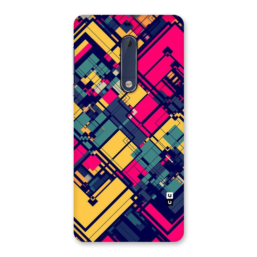 Classic Abstract Coloured Back Case for Nokia 5