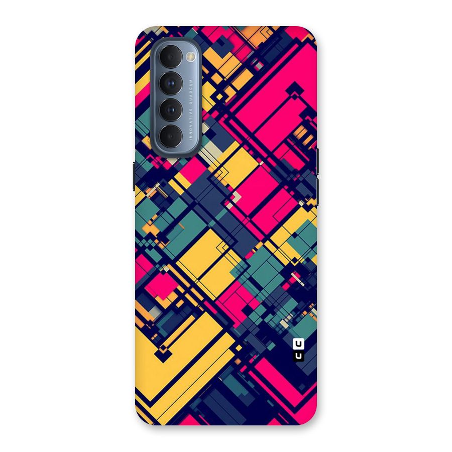 Classic Abstract Coloured Back Case for Reno4 Pro