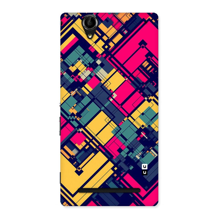 Classic Abstract Coloured Back Case for Sony Xperia T2