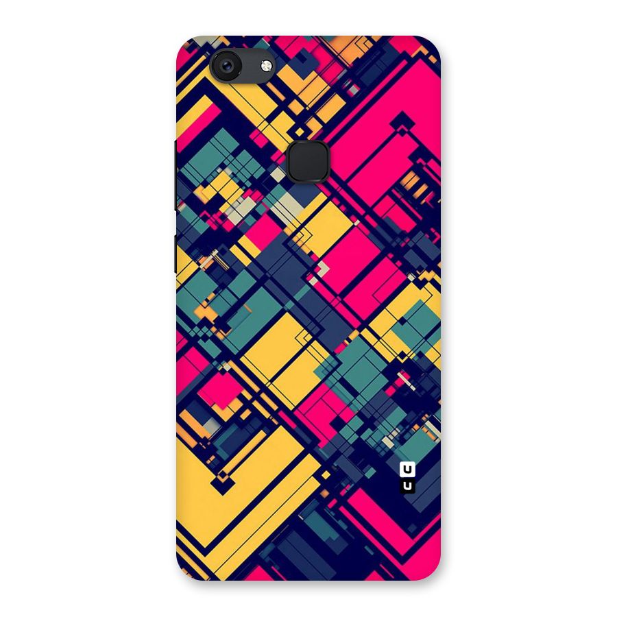 Classic Abstract Coloured Back Case for Vivo V7 Plus