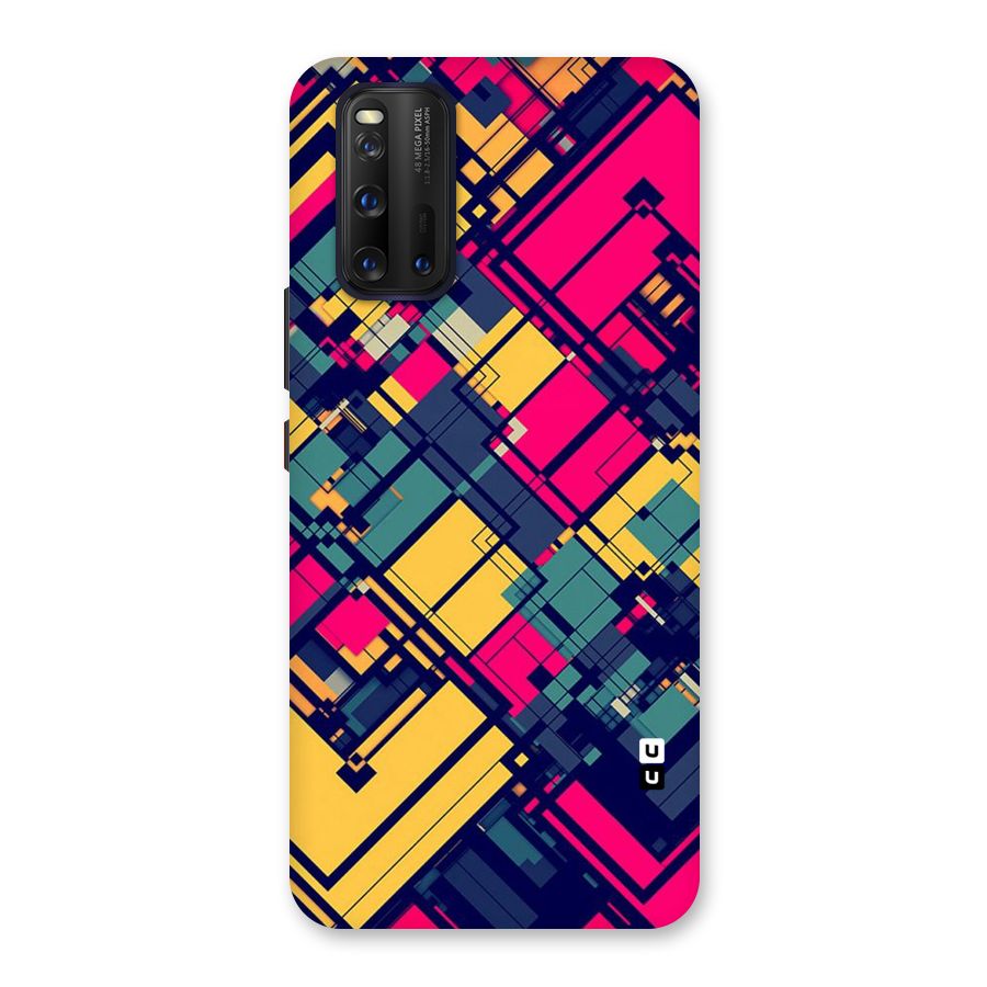 Classic Abstract Coloured Back Case for Vivo iQOO 3