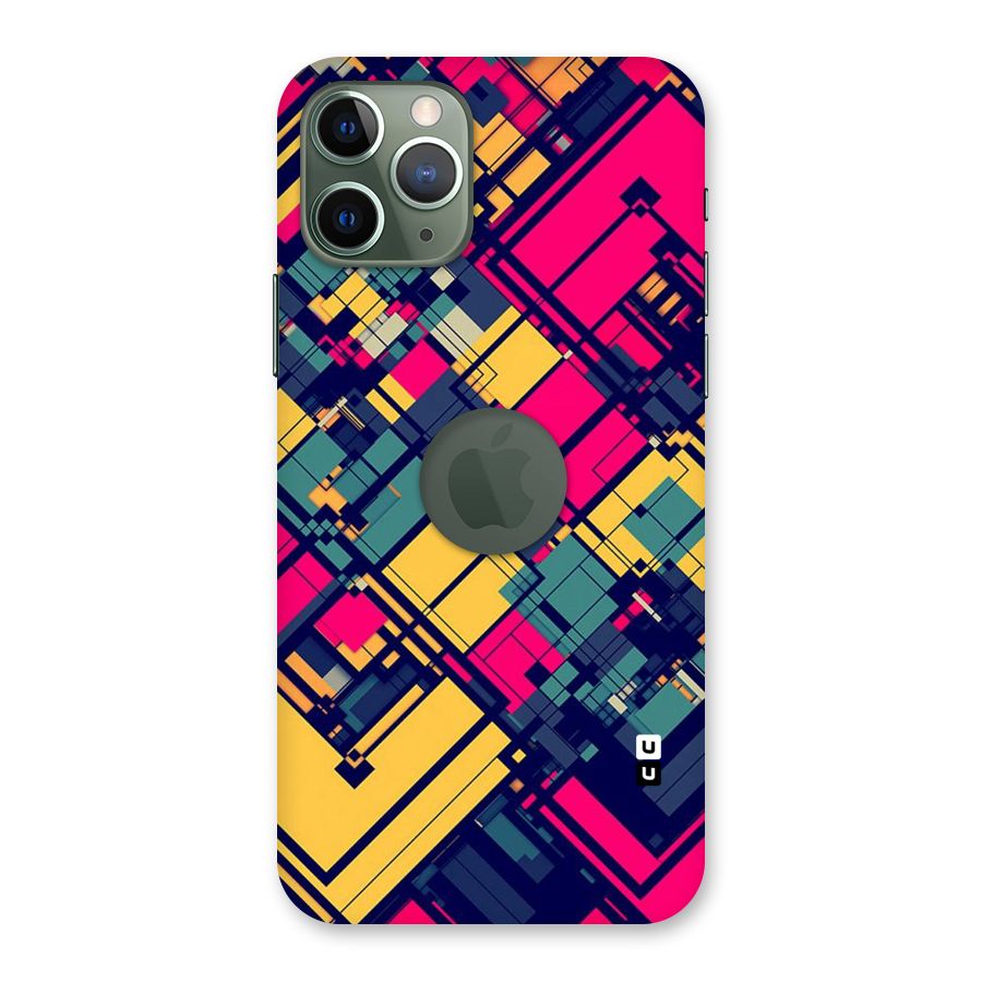 Classic Abstract Coloured Back Case for iPhone 11 Pro Logo  Cut