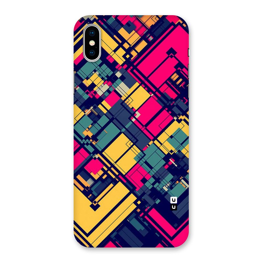 Classic Abstract Coloured Back Case for iPhone XS