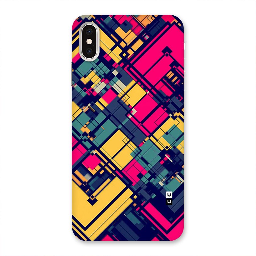 Classic Abstract Coloured Back Case for iPhone XS Max