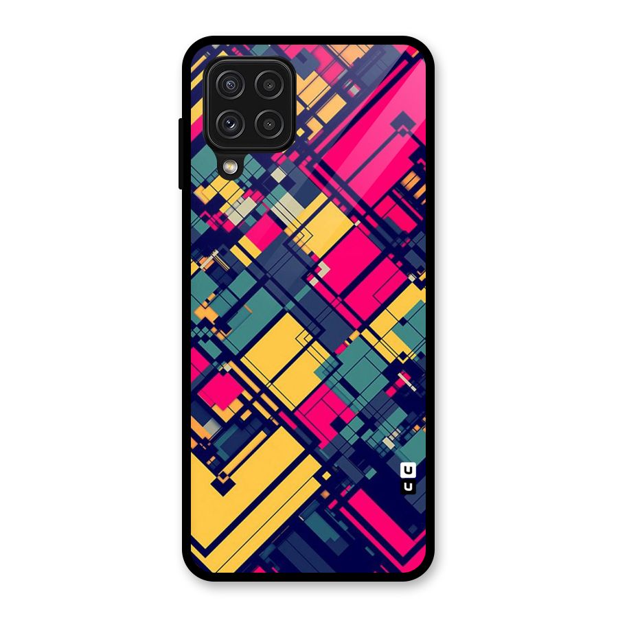 Classic Abstract Coloured Glass Back Case for Galaxy A22 4G