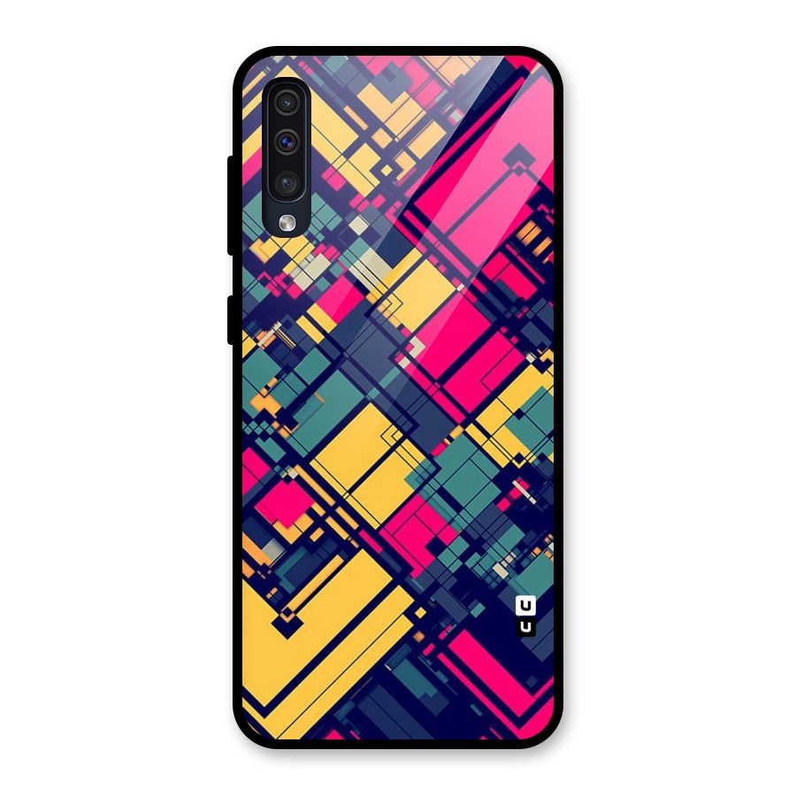Classic Abstract Coloured Glass Back Case for Galaxy A30s