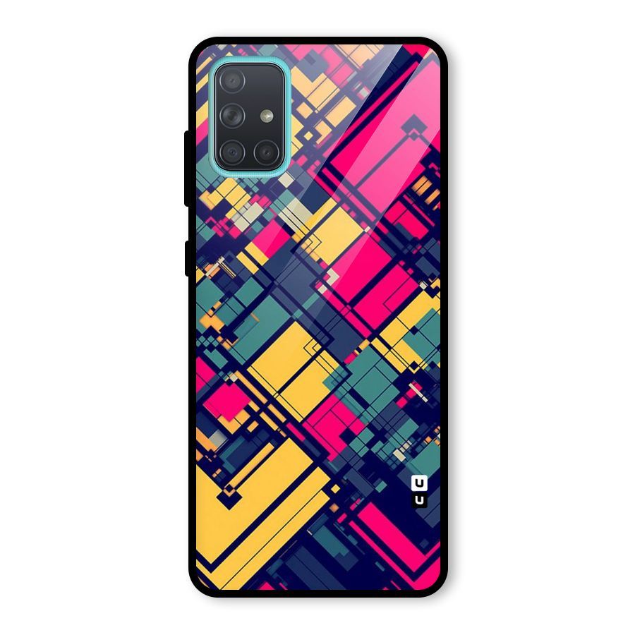 Classic Abstract Coloured Glass Back Case for Galaxy A71