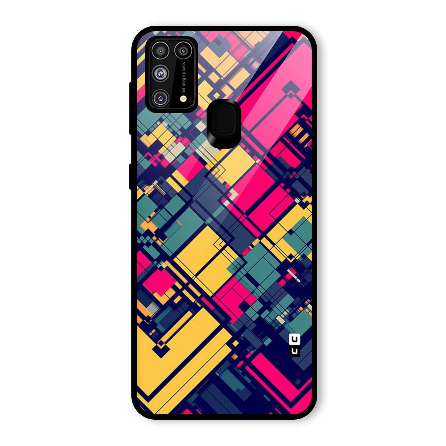 Classic Abstract Coloured Glass Back Case for Galaxy F41
