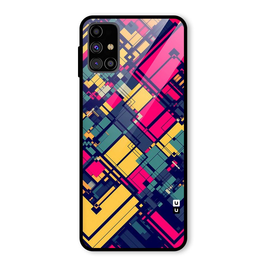 Classic Abstract Coloured Glass Back Case for Galaxy M31s