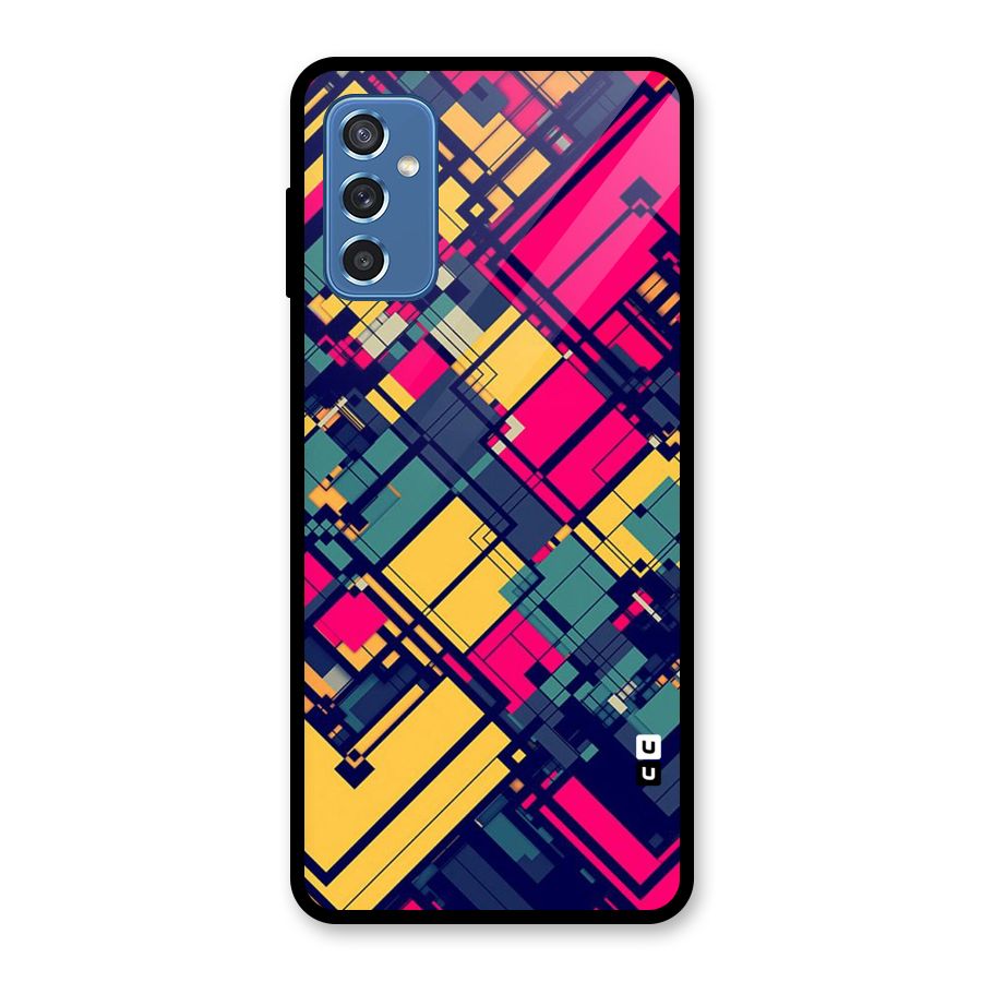 Classic Abstract Coloured Glass Back Case for Galaxy M52 5G