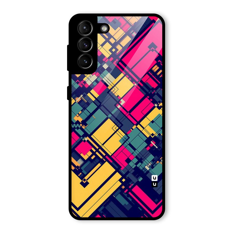 Classic Abstract Coloured Glass Back Case for Galaxy S21 Plus