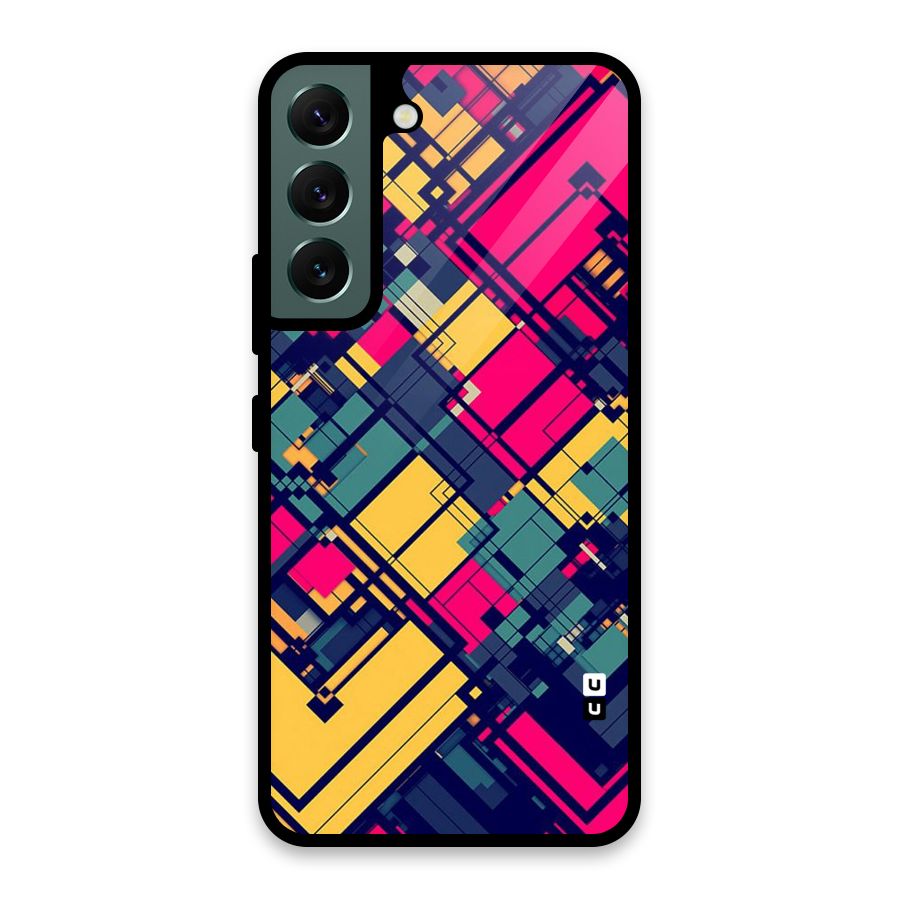 Classic Abstract Coloured Glass Back Case for Galaxy S22 5G
