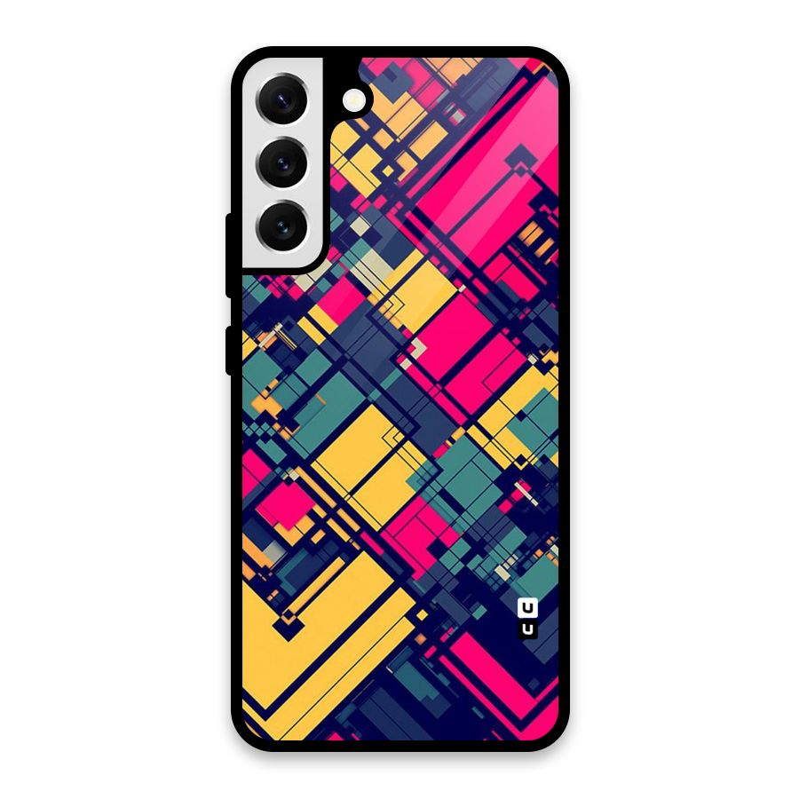 Classic Abstract Coloured Glass Back Case for Galaxy S22 Plus 5G