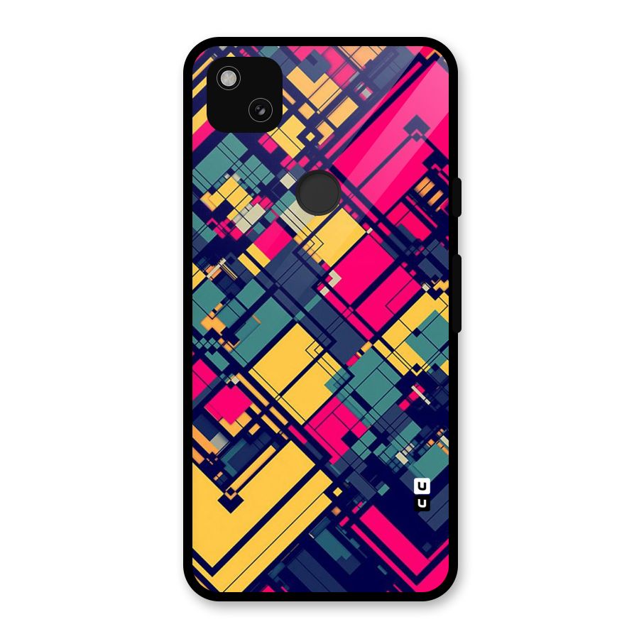 Classic Abstract Coloured Glass Back Case for Google Pixel 4a