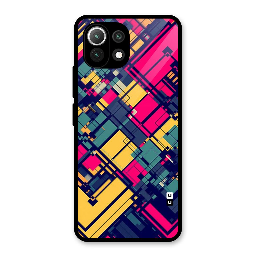 Classic Abstract Coloured Glass Back Case for Mi 11 Lite