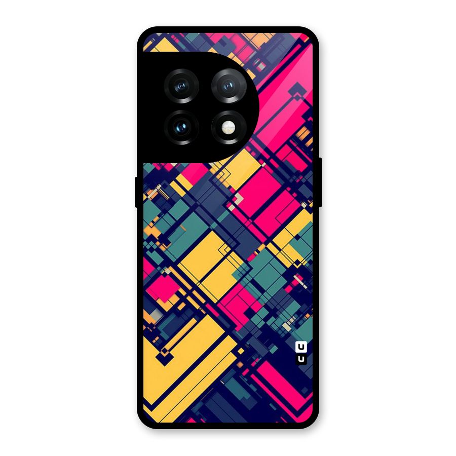 Classic Abstract Coloured Glass Back Case for OnePlus 11