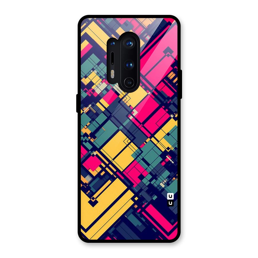 Classic Abstract Coloured Glass Back Case for OnePlus 8 Pro