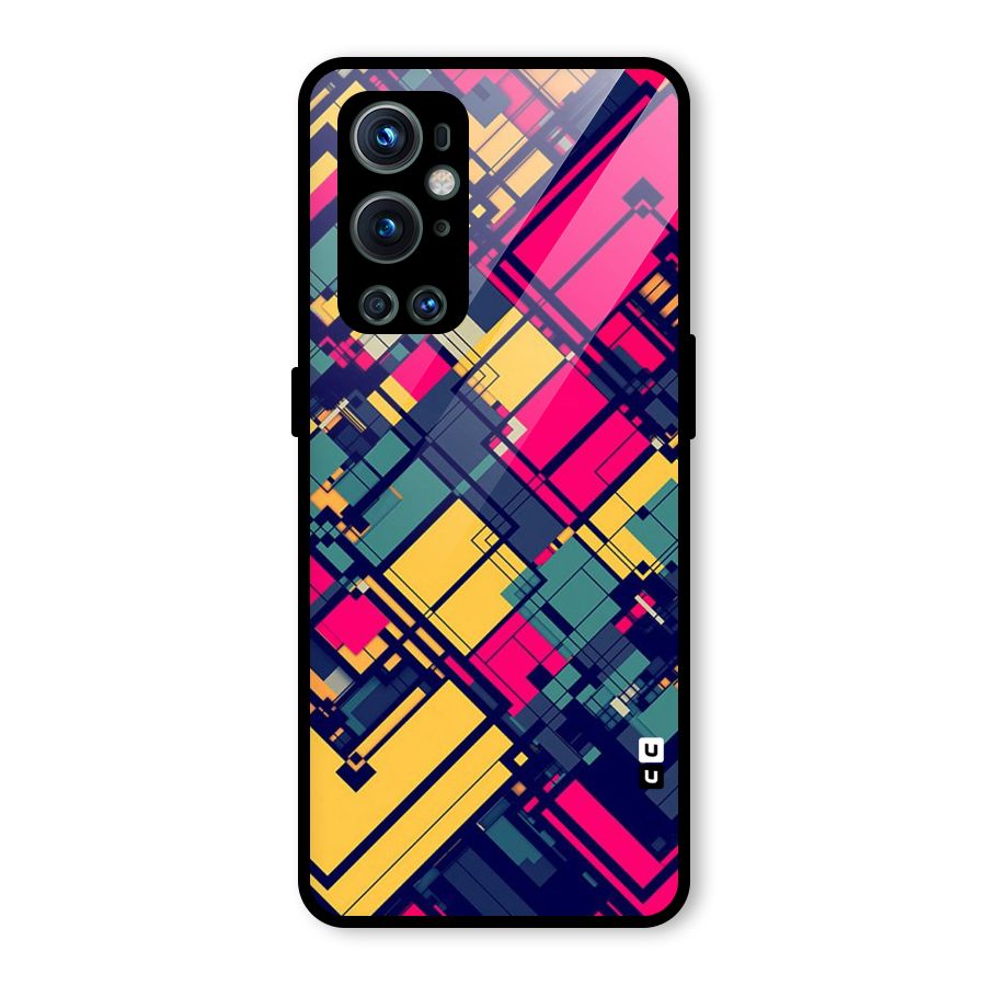 Classic Abstract Coloured Glass Back Case for OnePlus 9 Pro