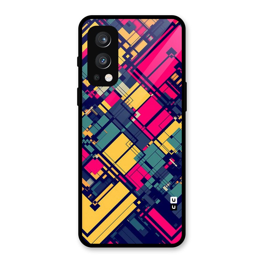 Classic Abstract Coloured Glass Back Case for OnePlus Nord 2 5G