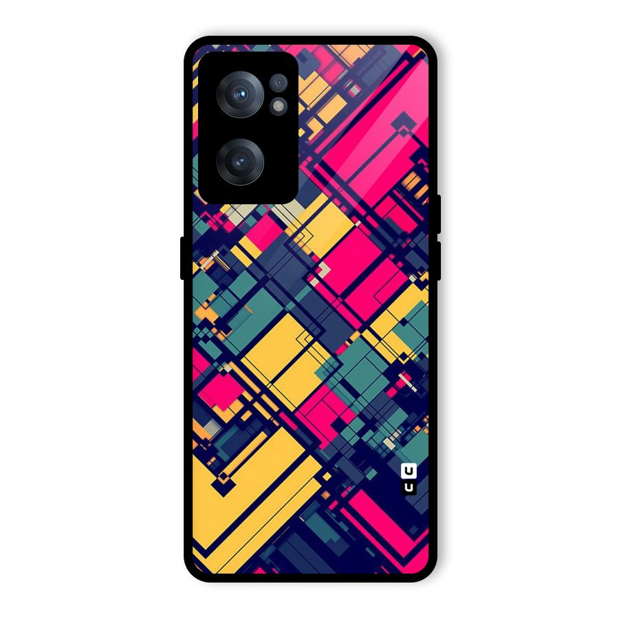 Classic Abstract Coloured Glass Back Case for OnePlus Nord CE 2 5G