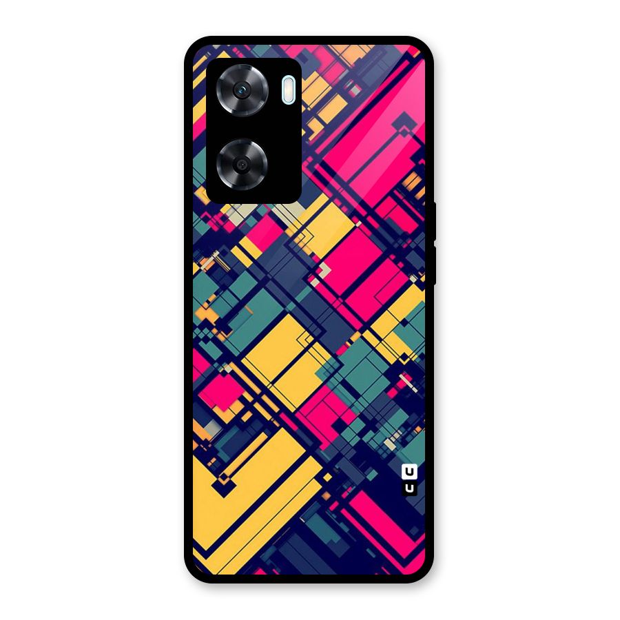 Classic Abstract Coloured Glass Back Case for Oppo A77