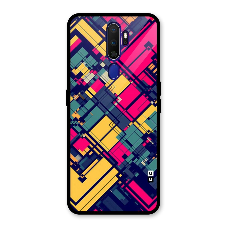 Classic Abstract Coloured Glass Back Case for Oppo A9 (2020)